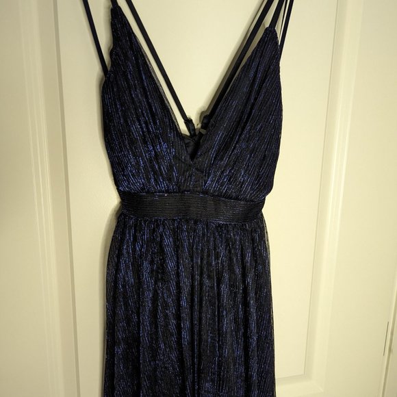 Metallic Blue Gown - Picture 6 of 6